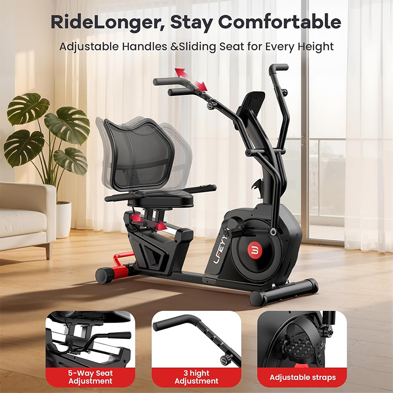 Pooboo Recumbent Exercise Bike - Exercise Bike Magnetic Resistance 评论和价格