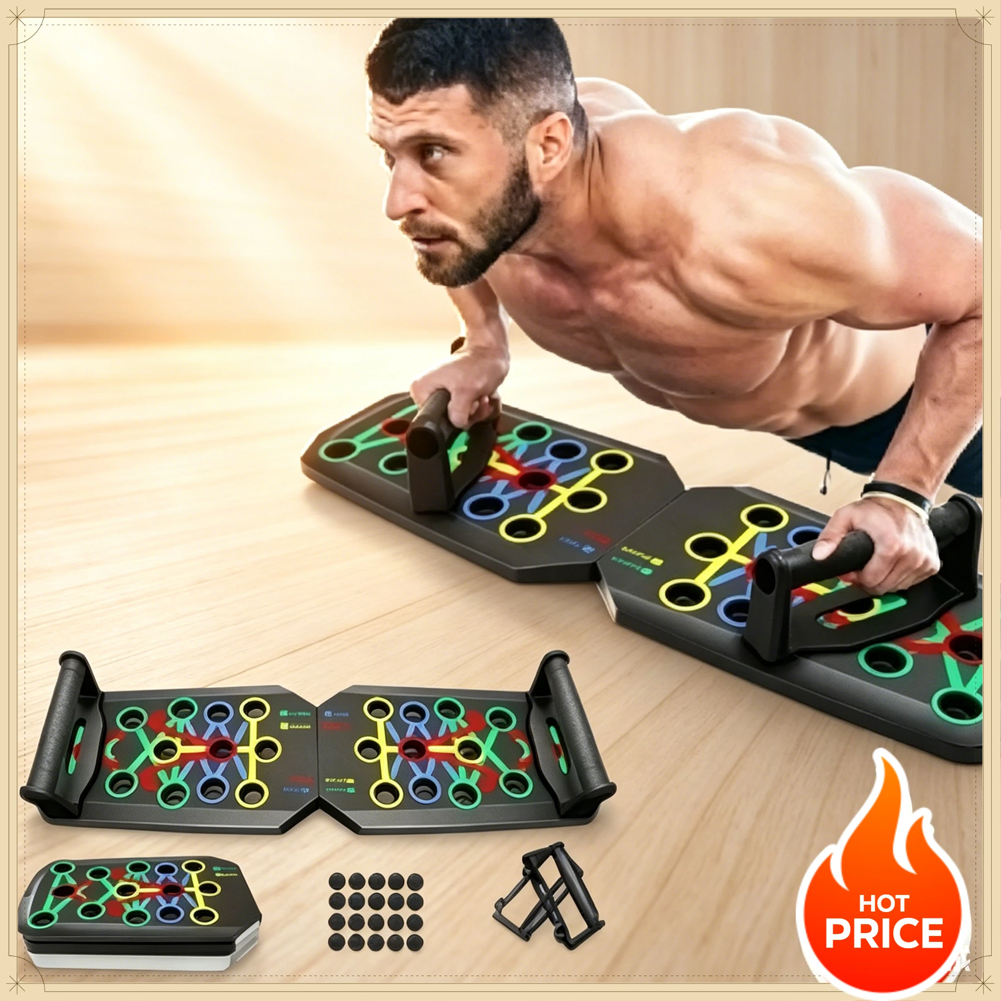 Household Foldable Push Up Rac - Push Up Board Foldable Multi Function 评论和价格