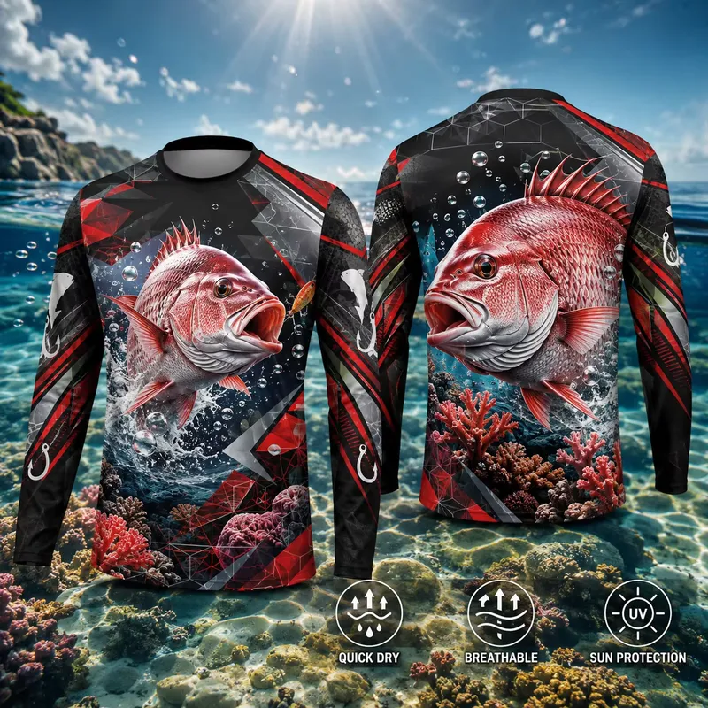 3D Print Casual Long Sleeve Re - Fishing 评论和价格