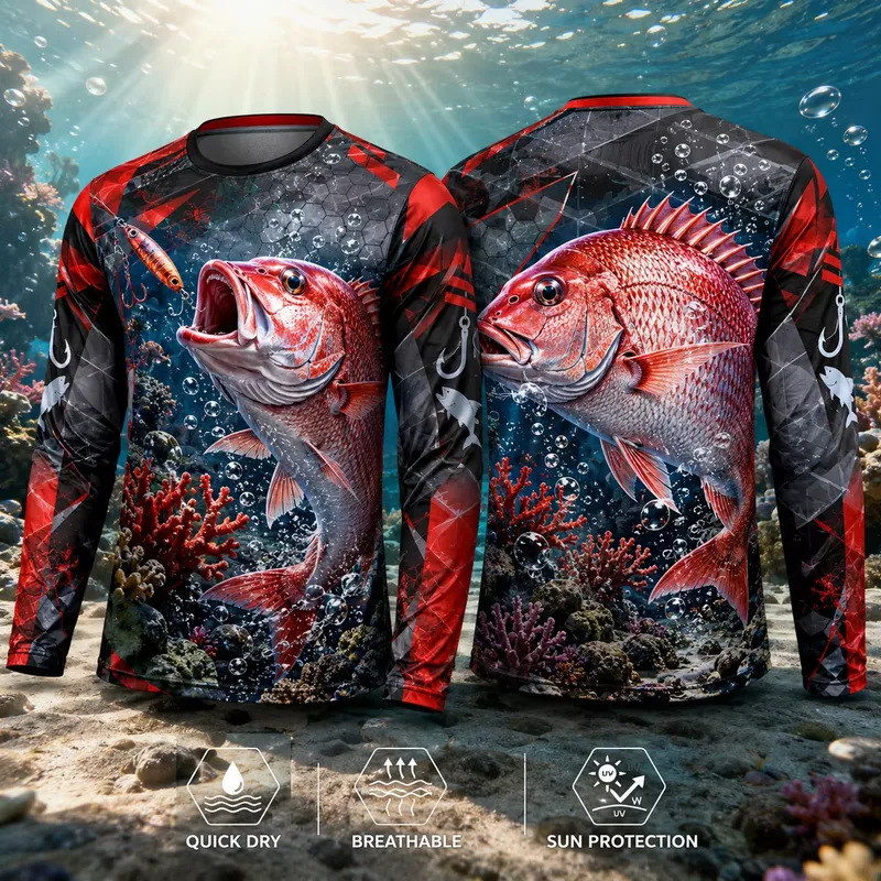3D Print Casual Long Sleeve Re - Fishing 评论和价格