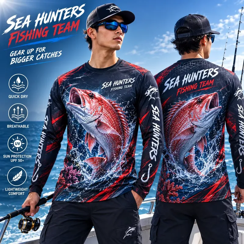 3D Print Casual Long Sleeve Re - Fishing 评论和价格