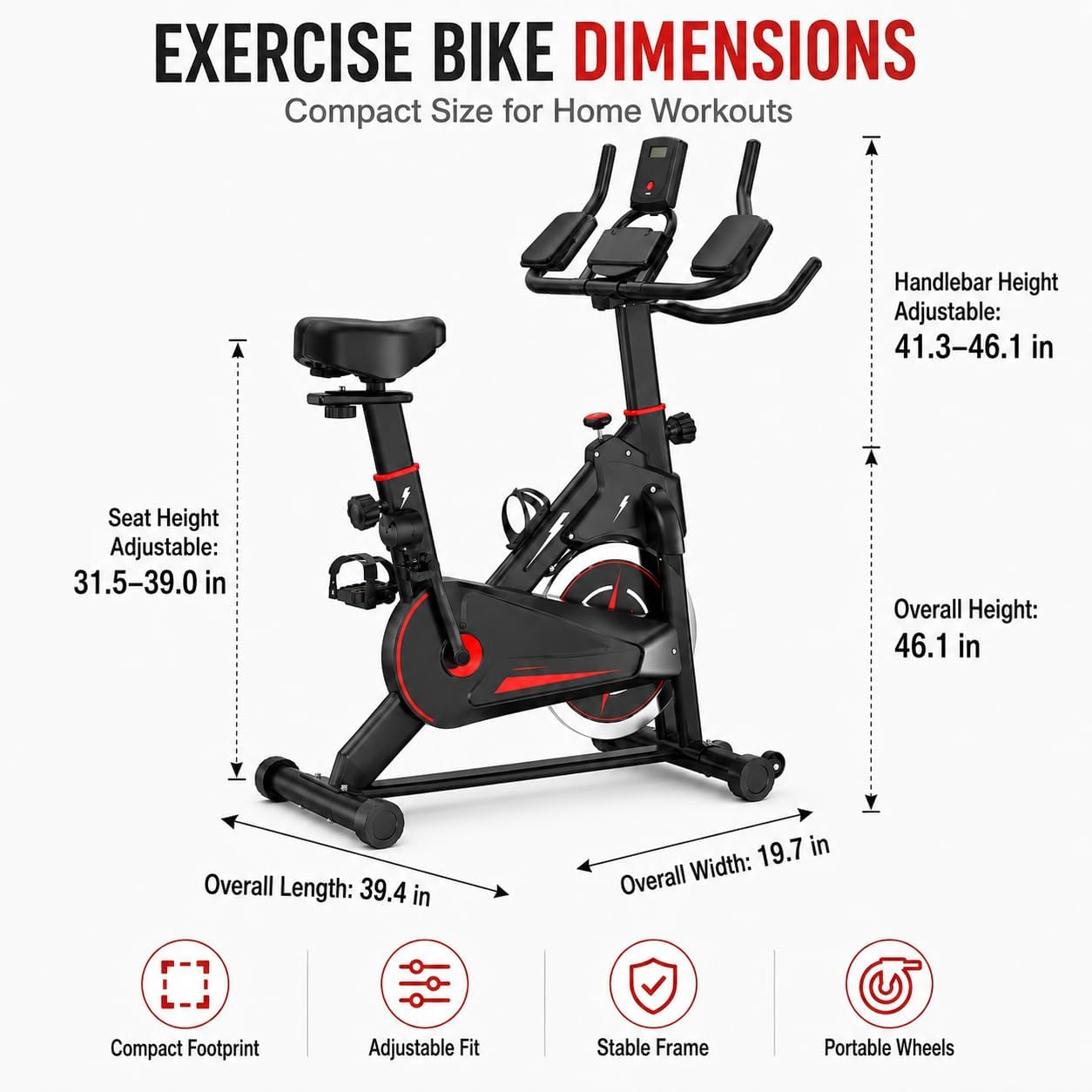 Indoor Magnetic Exercise Bike, - Exercise Bike Magnetic Resistance 评论和价格