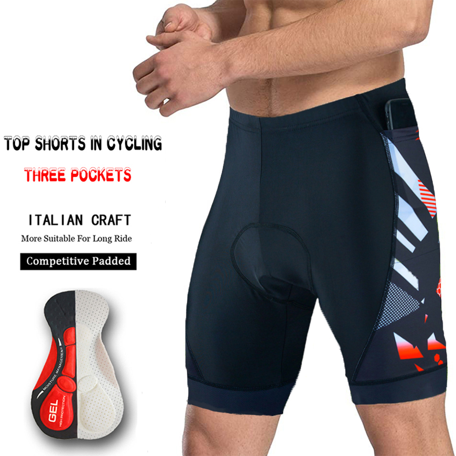 Three pocket Cycling Shorts Bi - Padded Cycling Shorts 5D Gel 评论和价格