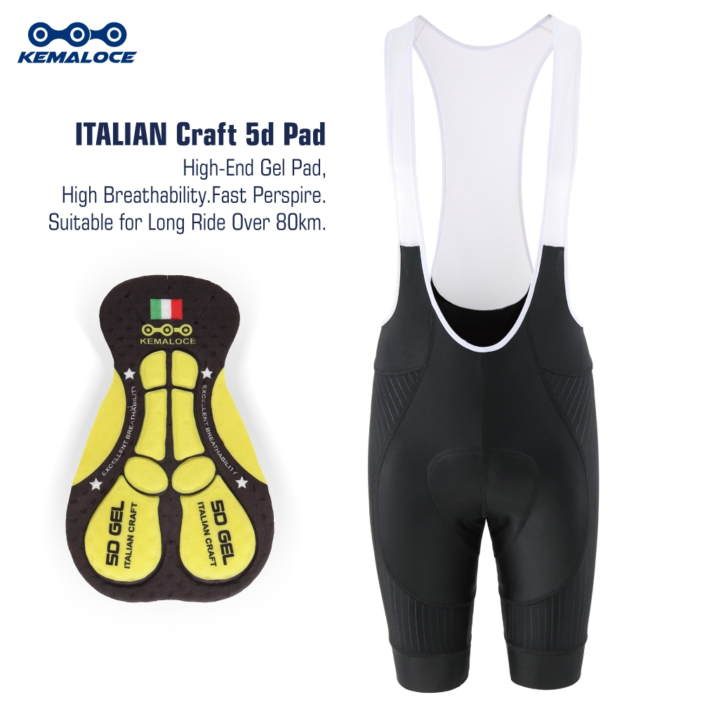 KEMALOCE Men Cycling Bib Short - Padded Cycling Shorts 5D Gel 评论和价格