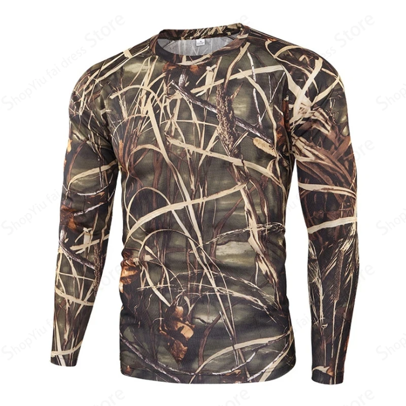 Mens Camo Long Sleeve T Shirt  - Hiking 评论和价格